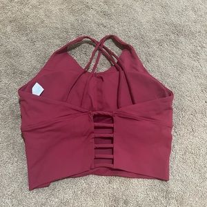 ASTORIA SEAMLESS SCULPT SPORTS CROP RUBY